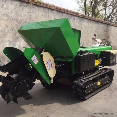 大马力山药锄草撒肥机 农用开荒回填机 履带式开荒培土机价格 橡胶履带自走式撒肥机 慧聪机械履带式起垄封沟机厂家图4