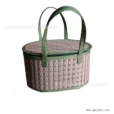 纯手工编织鸡蛋竹篮 竹制工艺品篮 精美鸡蛋竹篮包装图4