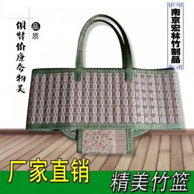 纯手工编织鸡蛋竹篮 竹制工艺品篮 精美鸡蛋竹篮包装图3