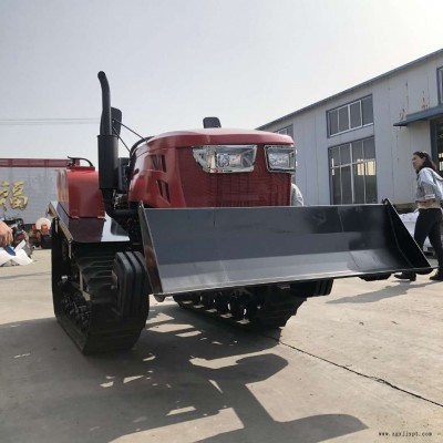 80马力履带装载机乘坐式柴油旋耕机工程橡胶履带耕地机图2