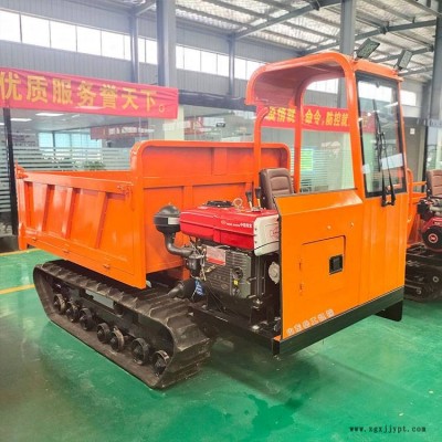 山东岳工机械 全地形履带运输车 小型山地履带翻斗车 橡胶履带自卸车
