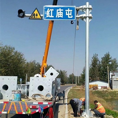祥路直销 广告牌立柱 驾校标志牌 指示牌杆 悬臂标志杆 喷塑标志杆图2