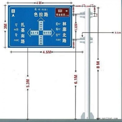 广告标志杆 指路标志牌杆 交通设施标志杆 高速公路龙门架 祥路低价直销图3
