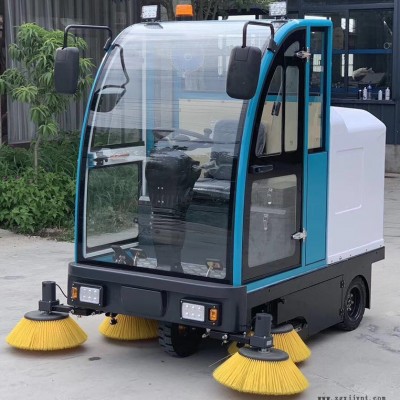 2020辽宁杉东新能源半封闭驾驶式洗地机 丹东X20大型工业车间清扫路面吸尘刷地机图2