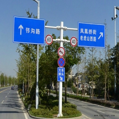 治安监控杆 指路标志牌杆 单立柱标志杆 祥路标志杆专业生产图4