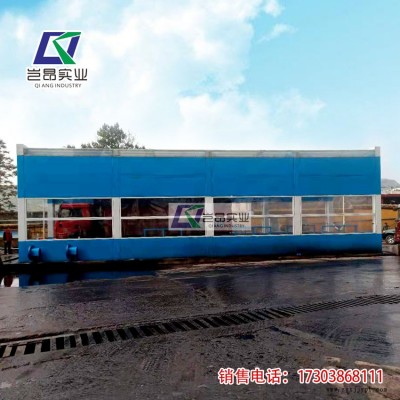 济南QA-100龙门式洗车台 全封闭洗轮机 符合环保要求的洗车台 洗轮机清洗效果 洗车台 搅拌站洗车机供应 重型洗车机图2