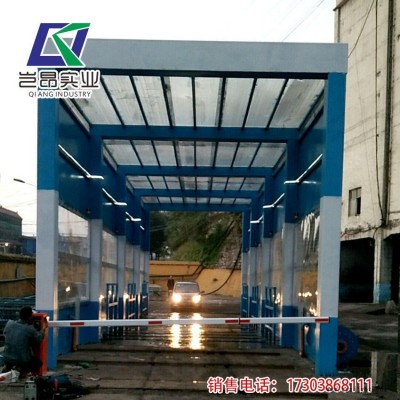 济南QA-100龙门式洗车台 全封闭洗轮机 符合环保要求的洗车台 洗轮机清洗效果 洗车台 搅拌站洗车机供应 重型洗车机