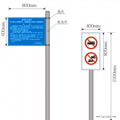 市政标志杆 喷塑标志杆 治安监控杆 镀锌立杆 指示牌 祥路型号齐全图1