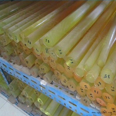 厂家直销PU棒 高硬度聚氨酯棒 黄色半透明PU聚氨酯圆棒 优力胶现货供应图2