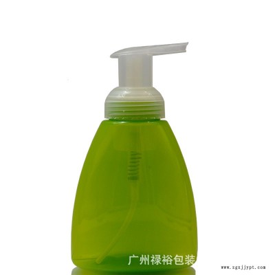 厂家定制供应PET泡沫瓶300ml三角形瓶40牙左右开关泵泡泡洗手液瓶图3