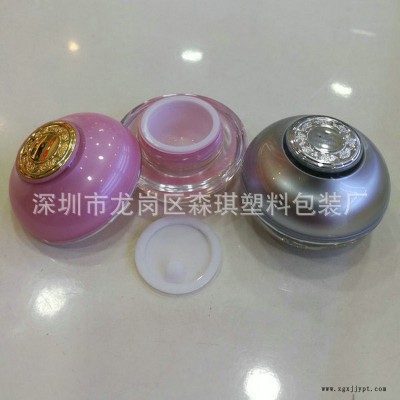 爆款 10克亚克力碗形亮面膏霜瓶 面霜瓶 试用装瓶 塑料化妆品包材图2