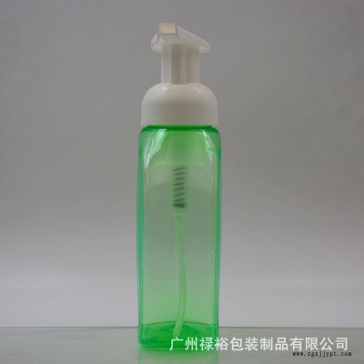 厂家定制供应PET泡沫瓶330ml三角形瓶40牙左右开关泵泡泡洗手液瓶图2