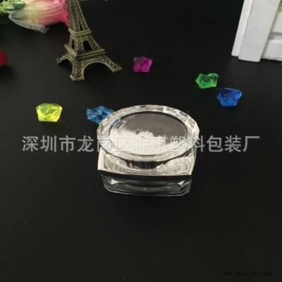 爆款15克亚克力膏霜瓶 四方瓶 面霜瓶 塑料包材 分装瓶  化妆品瓶图2