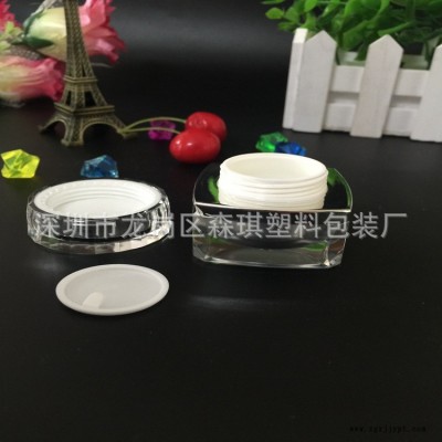 爆款15克亚克力膏霜瓶 四方瓶 面霜瓶 塑料包材 分装瓶  化妆品瓶图4