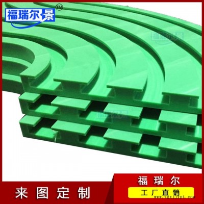 厂家直销转弯链条弯轨 尼龙U型链板导轨 尼龙磁性弯轨定做图3
