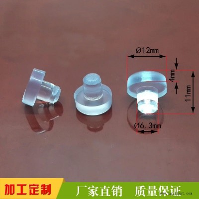 供应PVC透明防滑脚垫直径12MM透明脚塞 红木家具耐磨胶垫图2