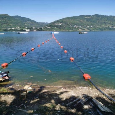 滚塑加工河道拦污装置围栏 生活垃圾清理浮筒 夹电缆塑料浮漂