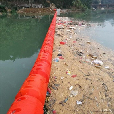 厂家君益塑业滚塑加工水上拦截浮体浮筒 塑料拦污栅 河道挡渣浮筒