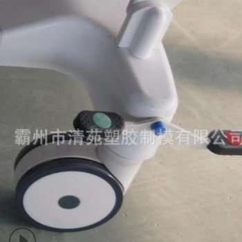 中控脚轮金属红绿刹车踏板 5、 6寸医用中控脚轮脚踏配件图2