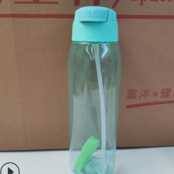 小清新太空塑料杯带吸管大容量刻度运动水杯学生便携水杯子图3