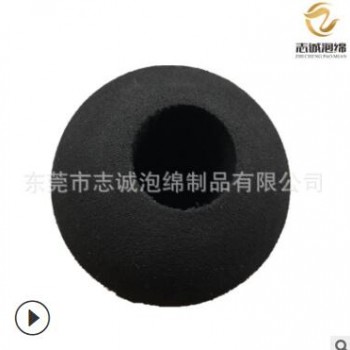 eva健身按摩球 黑色打孔高密度筋膜枪头泡棉 筋膜按摩头图2