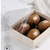 猕猴桃透明盖木质包装盒 高档水果店打包盒定制 一次性木质包装盒