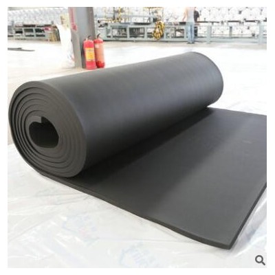 现货高密度阻燃橡塑板 黑色铝箔贴面b2级橡塑板 b1隔音橡塑保温板