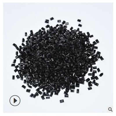 厂家批发塑料粒子 PC-BK原料颗粒PC黑色再生塑料 黑色色泽韧性好