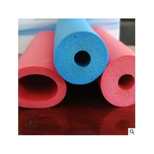 厂家批发橡塑红蓝管 保温隔热空调橡塑管吸音降噪地暖阻燃保温管