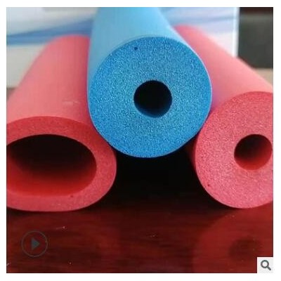 厂家批发橡塑红蓝管 保温隔热空调橡塑管吸音降噪地暖阻燃保温管