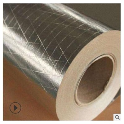 新型网格铝箔纸 优质地暖专用牛皮网格纸 玻璃棉贴面铝箔夹筋纸