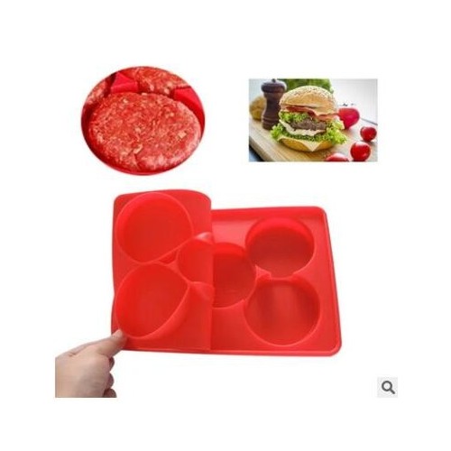 可冷冻烘烤硅胶肉饼模5孔圆形硅胶模图3