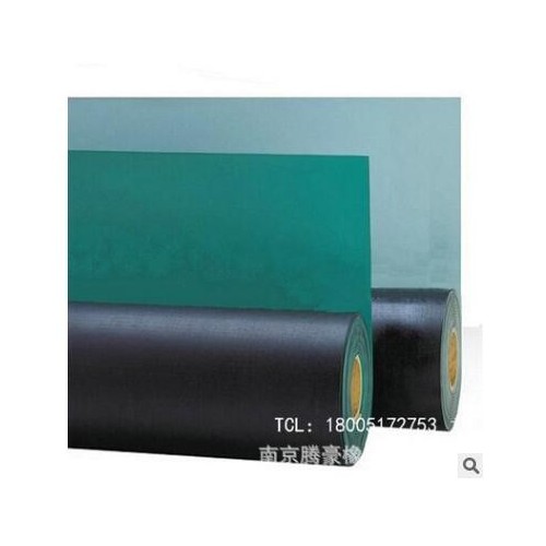 厂家直销各种规格防静电橡胶板 一面绿色一面黑色 绝缘橡胶板