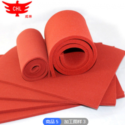 厂价直供SIL硅胶板 防火阻燃汽车发泡红色特种橡材料硅胶发泡垫板