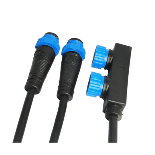 M15一出二路灯转接线 驱动电源专用防水插 F型一出二-六芯定制图2