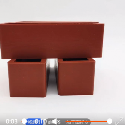 方形缓冲硅胶套加工定制汽车行业电力工程非标橡胶套红色软硅胶套