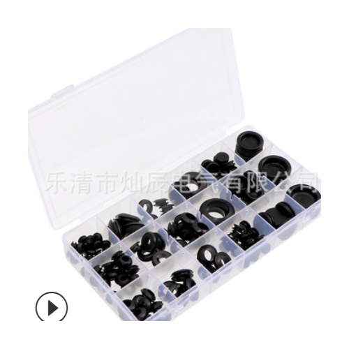 150pcs盒装橡胶护线环 单面护线圈密封圈+标签 防水O型橡胶圈图3