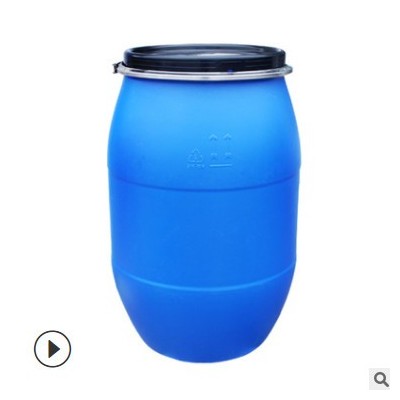 工厂现货125l升塑料桶125kg公斤法兰塑料原料桶开口铁箍桶 化工桶
