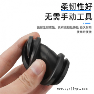 厂家供应椭圆形护线圈 腰形橡胶密封圈 双面护线圈 配电箱出线圈图2