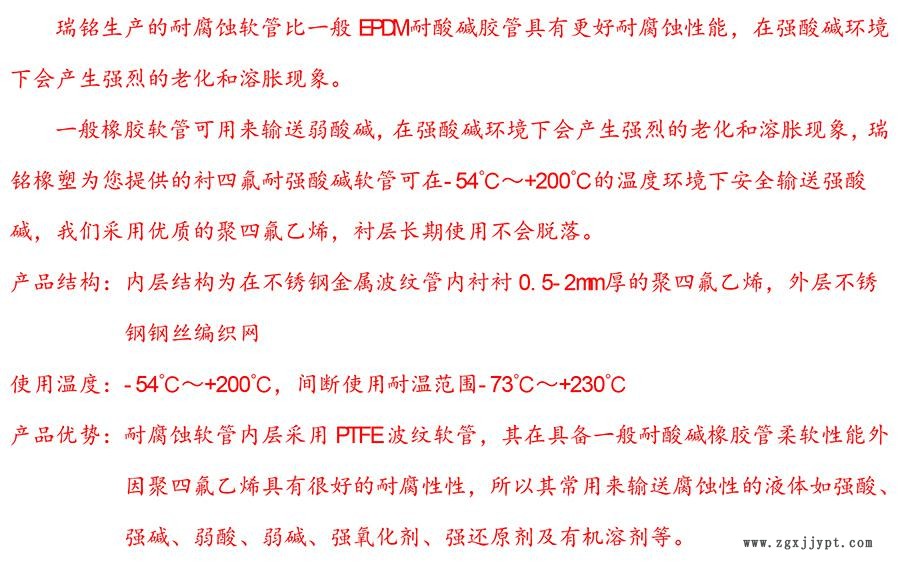 铠装四氟波纹软管