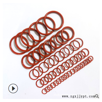 批发红硅胶O型圈线径2外径47-100耐高温防水O形密封圈硅橡胶制品