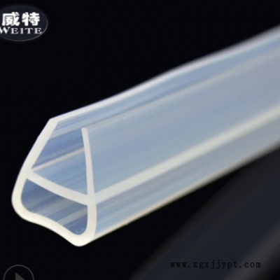 透明U型包边耐高温硅胶密封方条扁条 挤出橡胶条玻璃胶条密封条厂图1