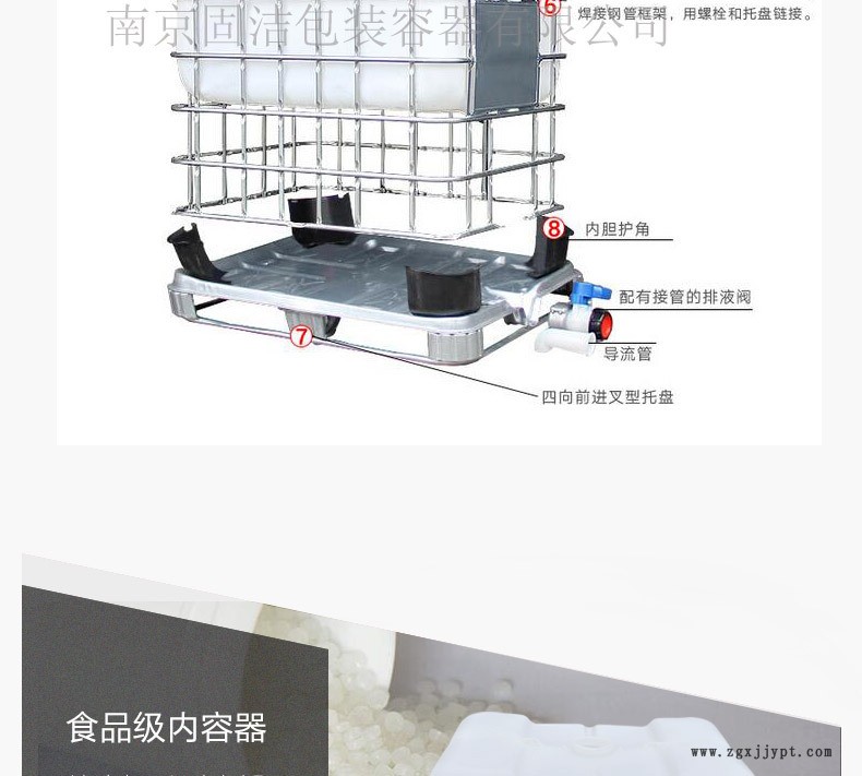 火热畅销加厚1吨化工桶，液体包装容器 塑料包装桶1立方示例图21