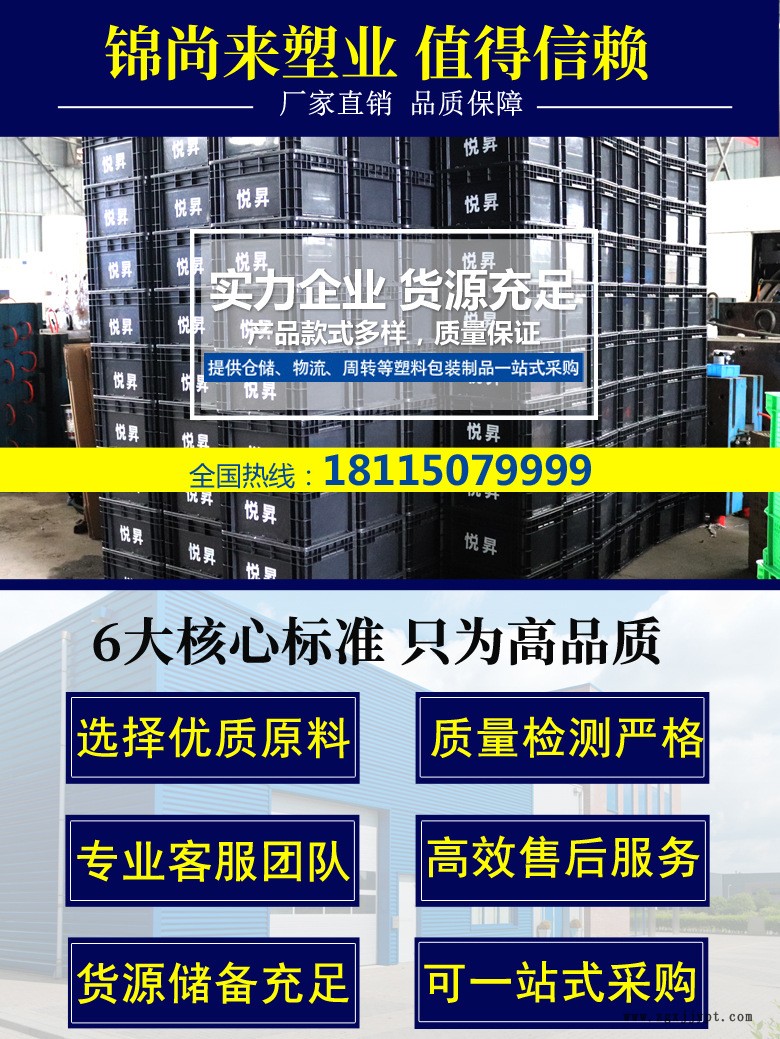 厂家EU64280物流箱 塑料储物箱汽车零部件存放箱 防静电周转箱示例图1