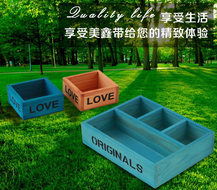 收纳箱木质大号 创意儿童玩具收纳储物箱 桌面杂物整理箱厂家定做示例图3