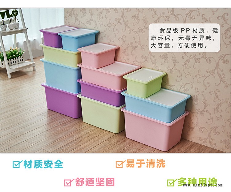 专利产品塑料家用床底玩具衣服书有盖收纳箱整理箱储物箱大号示例图2