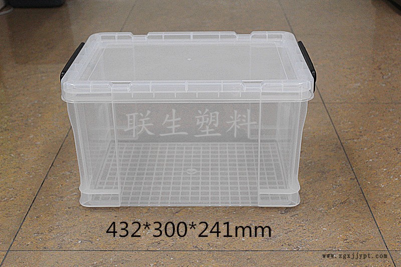 厂家直供高透明塑料储物箱 收纳箱 全新料整理箱 批发采购储物箱示例图4