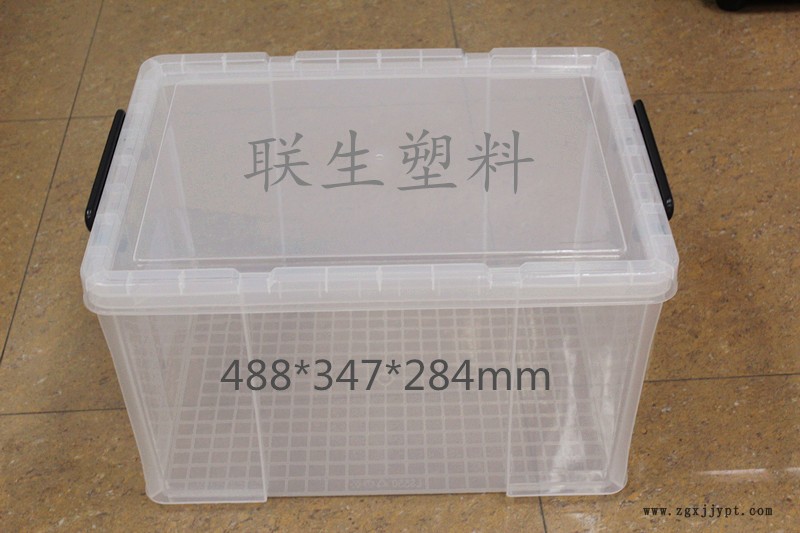 厂家直供高透明塑料储物箱 收纳箱 全新料整理箱 批发采购储物箱示例图5