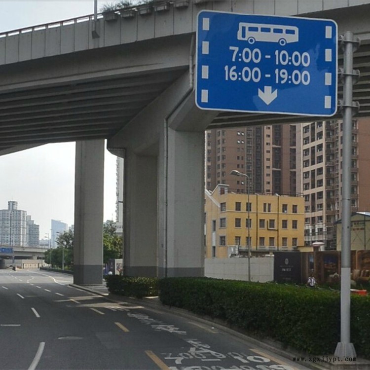 祥路生产加工 警戒标志杆 反光标志牌 双立柱标志杆