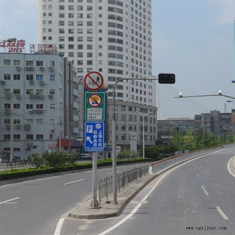 圆形标志牌 公路标志杆 祥路定制 多柱式标志牌杆